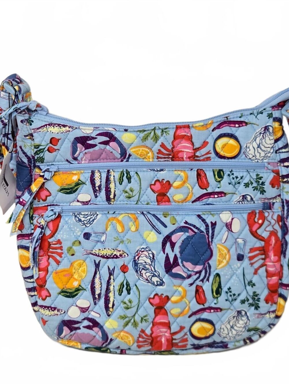 Vera Bradley Heritage Trio Zip Hipster Shoulder Bag Purse Seafood Boil NWT